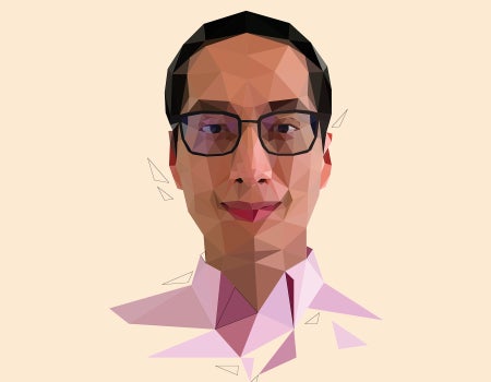 Stylized illustration portrait of Tixiao Shan by Jessine Hein.