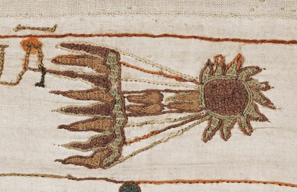 Un cometa bordado en el tapiz de Bayeux