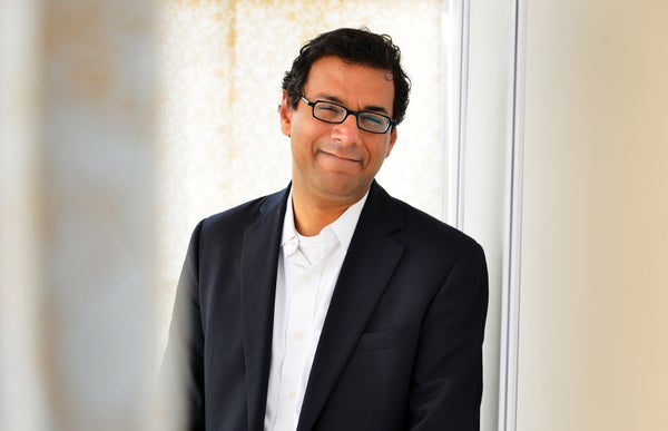 Portrait photograph of Atul Gawande provided by Priyanka Parashar/Mint/Getty Images.