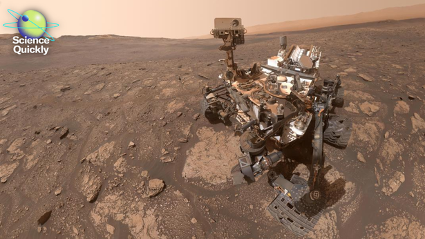 Illustration of NASA's Curiosity rover on Mars