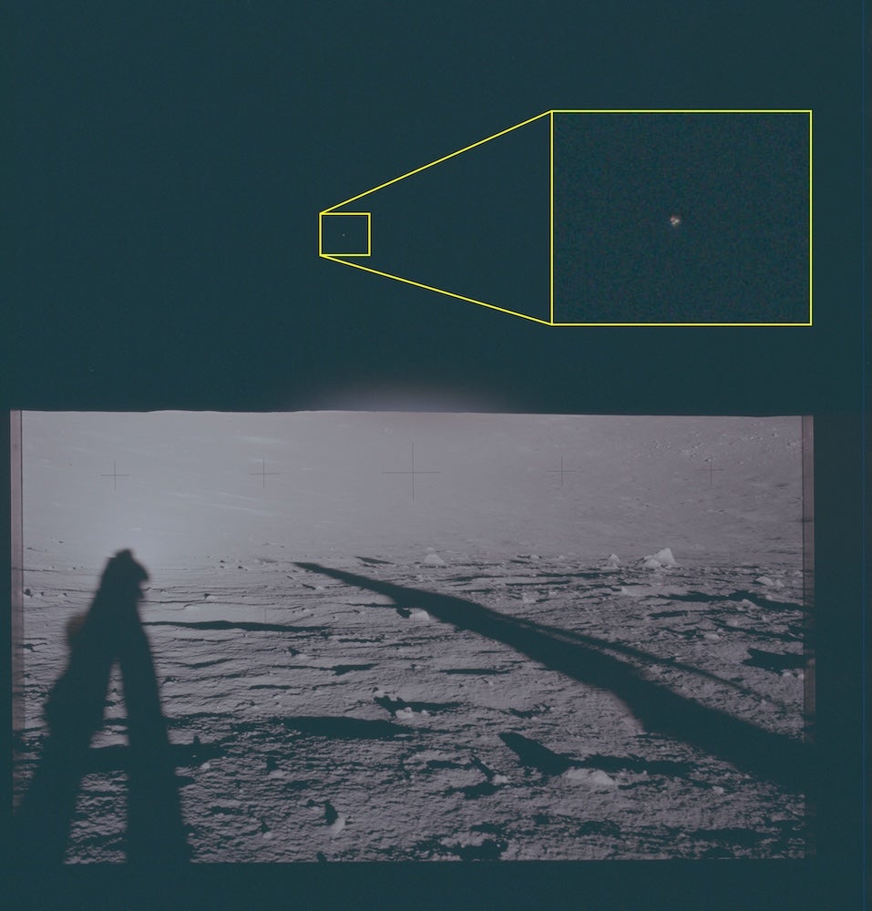 Apollo 12 Lunar Surface - UAP Highlighted Left of Axis 1969