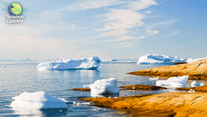 An image of melting ice glaciers.