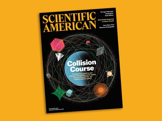 Cover of the September 2026 issue of Scientific American against a yellow background.