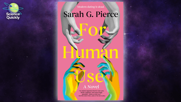 An illustration of a book cover with hands reached out to each other.
