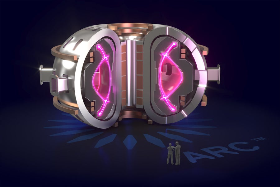 Fusion reactor with high-temperature superconducting magnet.