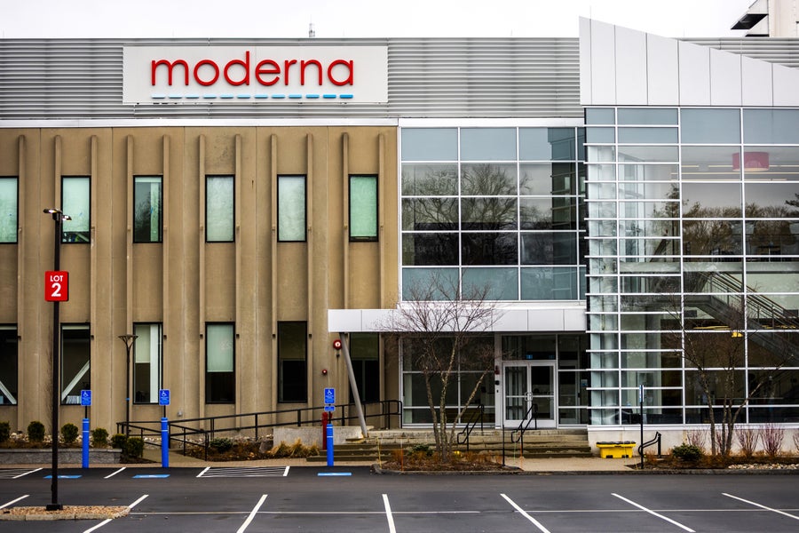 The Moderna Inc. headquarters in Cambridge, Massachusetts.