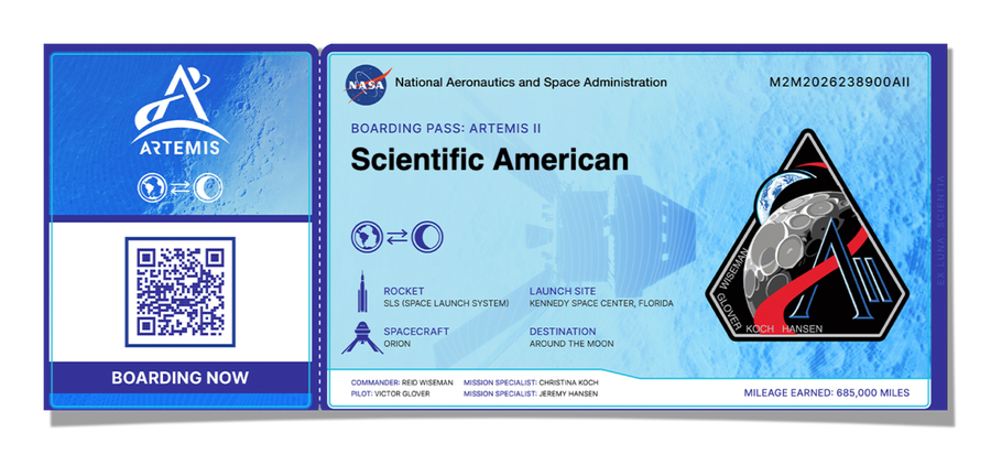A digital boarding pass for NASA's Artemis II mission