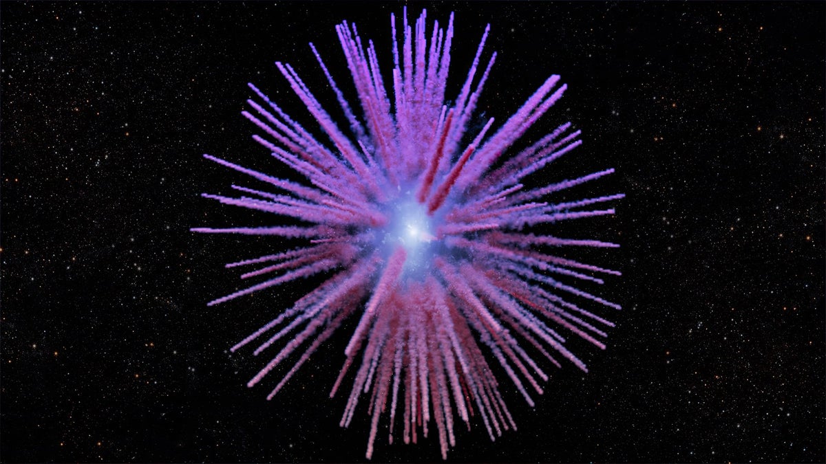 	An artist's concept of a supernova remnant called Pa 30—the leftover remains of a supernova explosion that was witnessed from Earth in the year 1181.