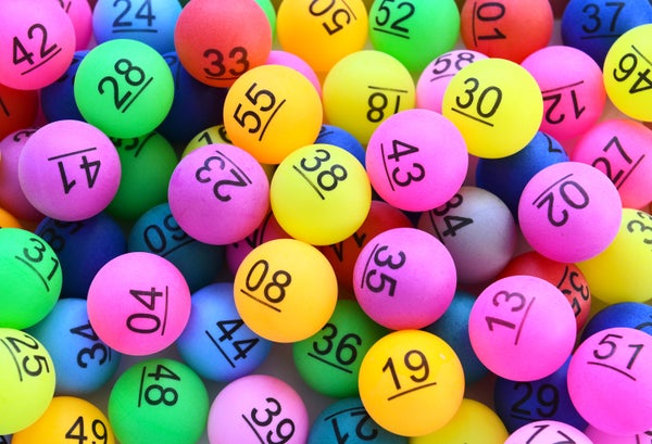 Colorful lottery balls