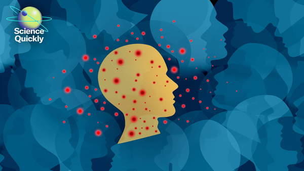 Conceptual image of an infectious disease spreading