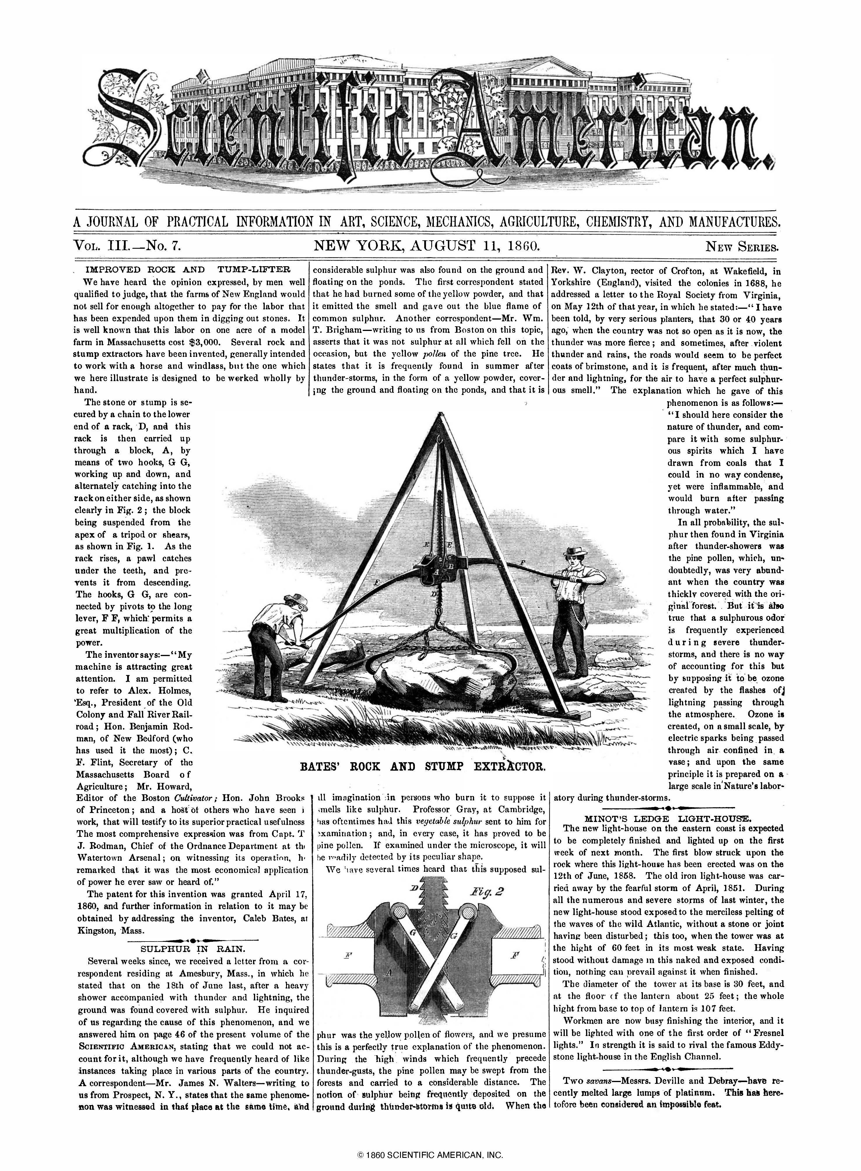 Scientific American Magazine Vol 3 Issue 7