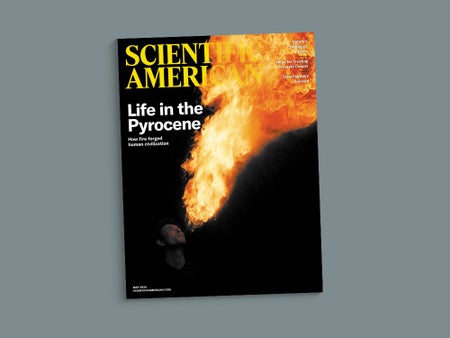 Cover of the May 2024 issue of Scientific American against a gray background