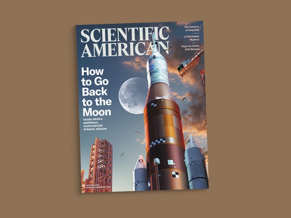 Cover of the October 2024 issue of 大众科学 against a brown background