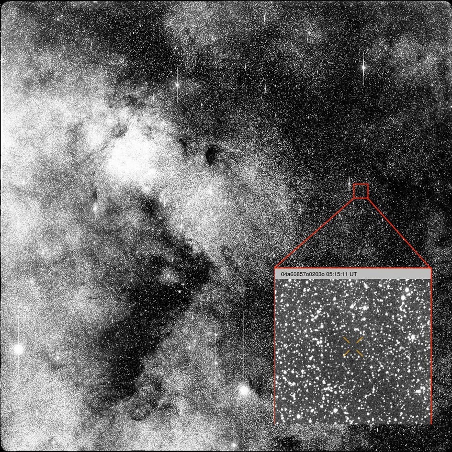 Full ATLAS image and a zoomed-in cutout image of the discovery image