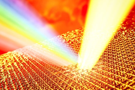 Illustration showing the superheating of a sample of gold
