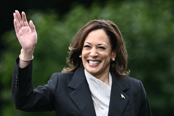 Kamala Harris waving.