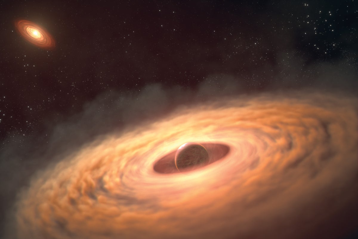 Swirling Disk around a Distant Planet Could Be a Moon Factory