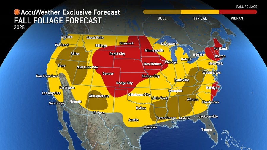 Accuweather fall foliage forecast map for 2025