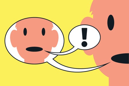 Hearing voices conceptual illustration