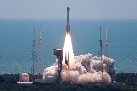 Boeing's Starliner spacecraft launches atop a United Launch Alliance Atlas V rocket.