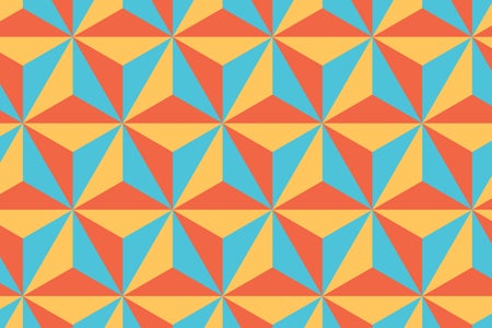 Tri-colored 3D triangular pattern