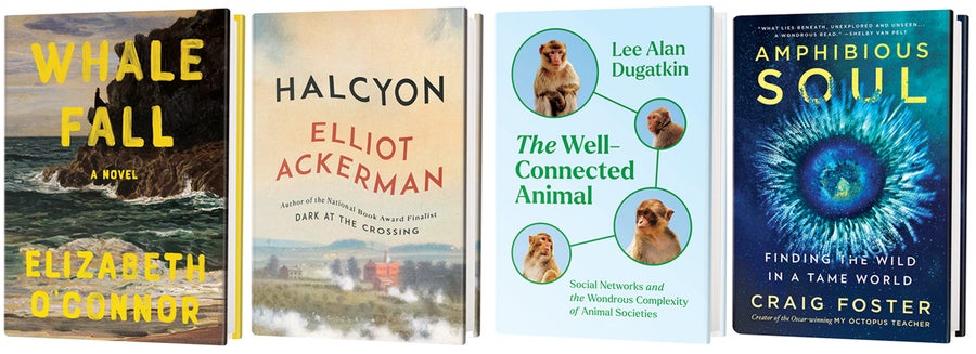 Covers of four books
