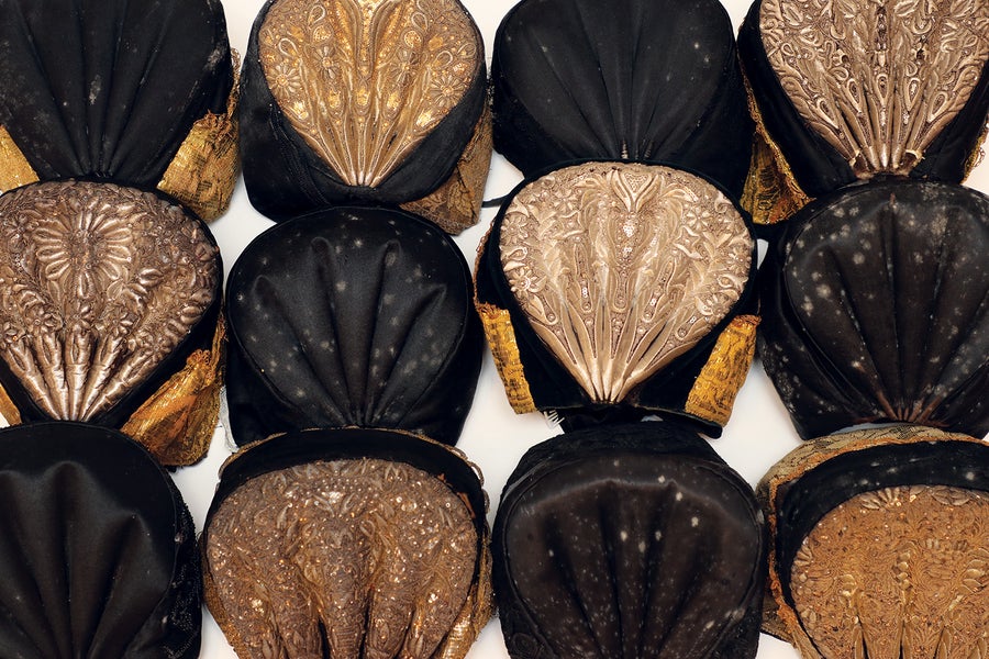 Hats covered in mold