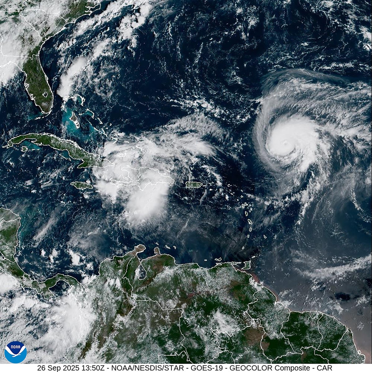The Forecast Is Cloudy as Meteorologist Watch Two Storms Dance in the Atlantic