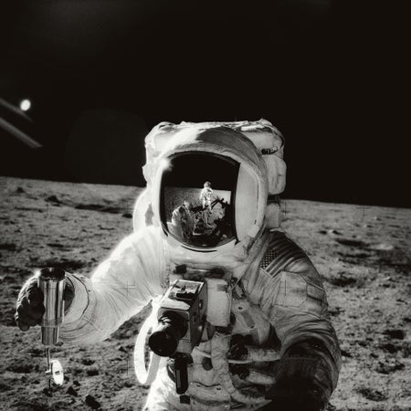 Archival image of Astronaut Alan Bean on surface of the Moon