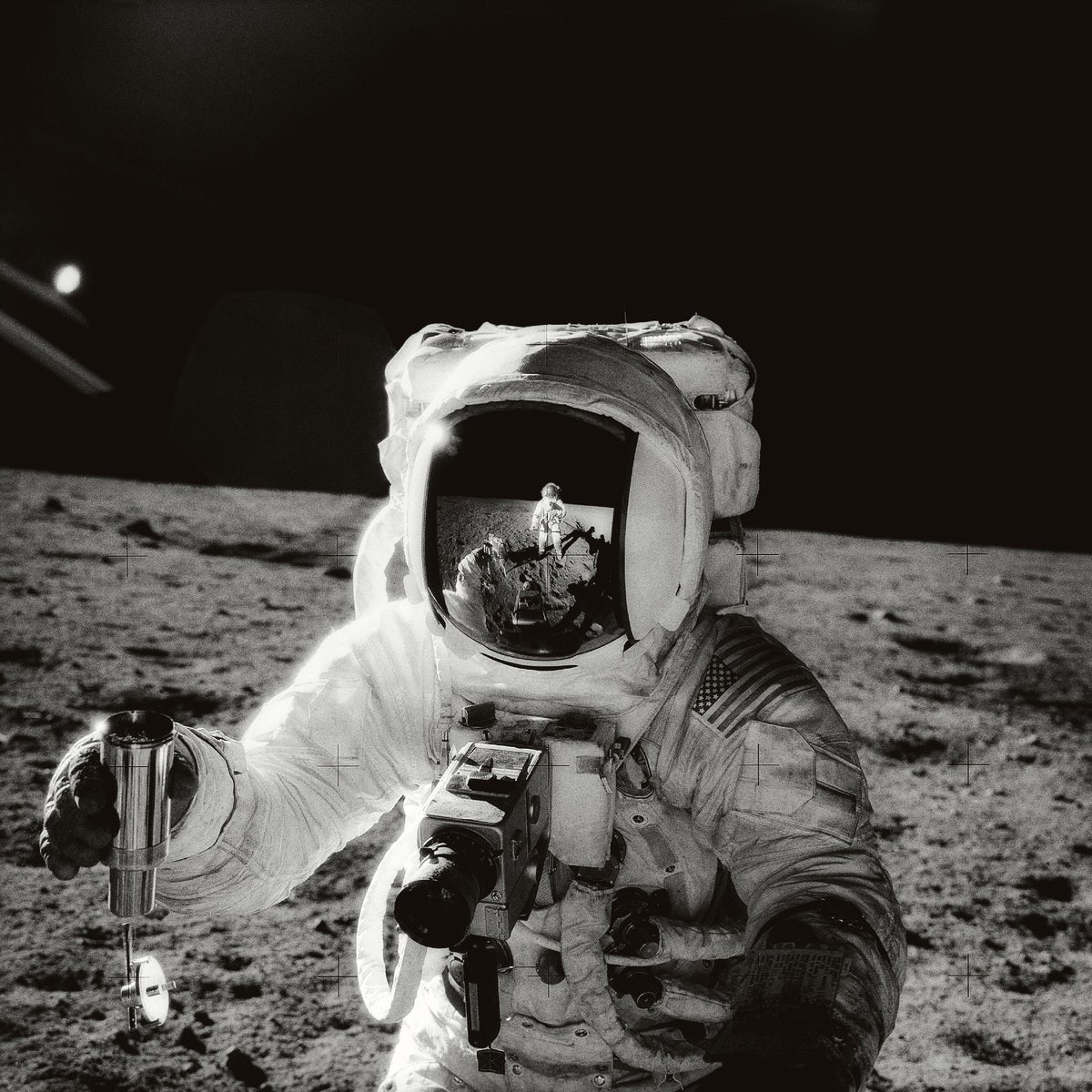 Archival image of Astronaut Alan Bean on surface of the Moon