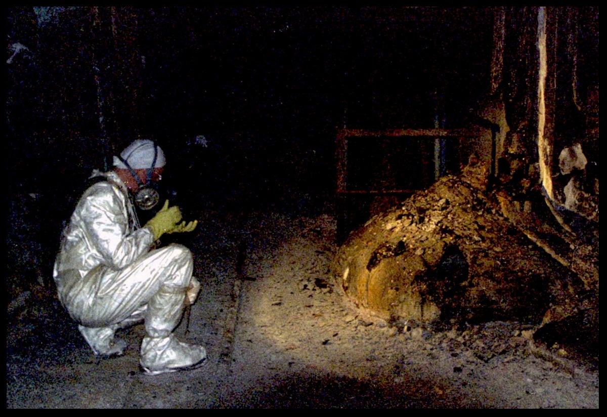 The Elephants Foot of the Chernobyl disaster. In the immediate aftermath of the meltdown, a few minutes near this object, would bring certain death.
