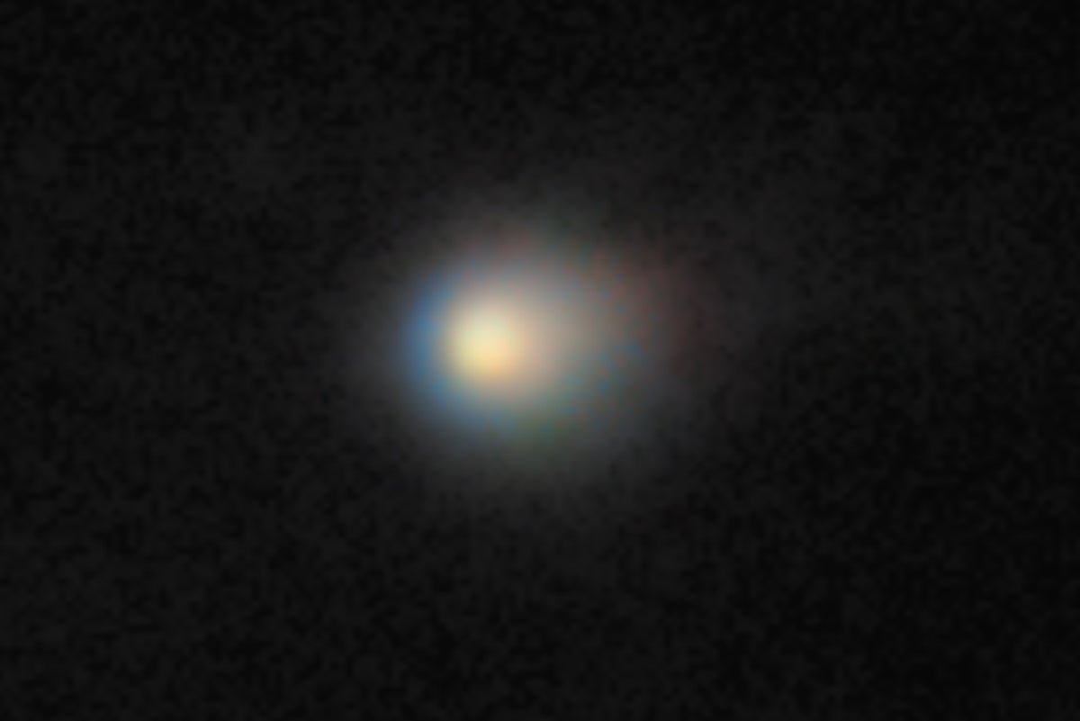 Close up of comet 3I/ATLAS and its compact coma