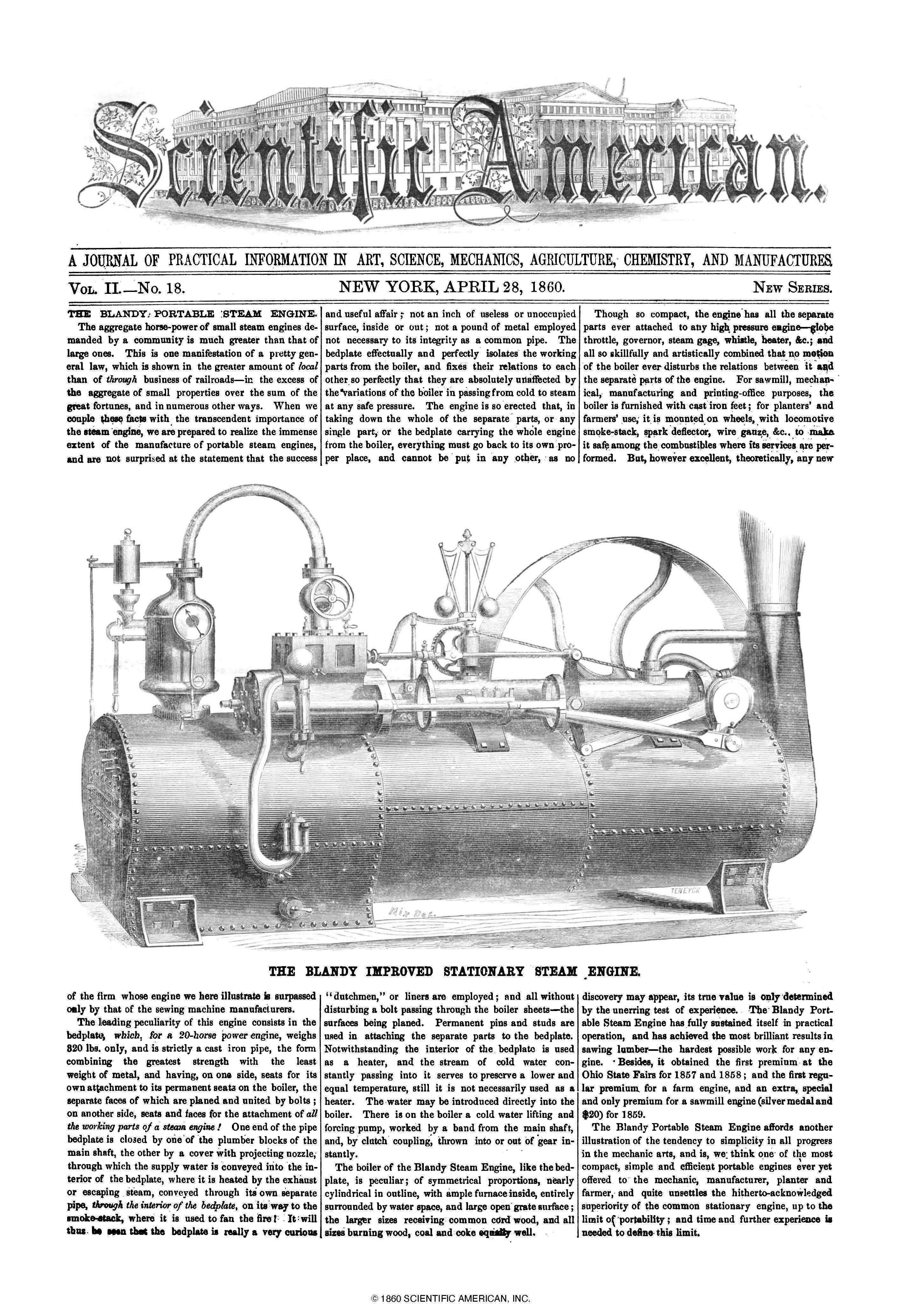 Scientific American Magazine Vol 2 Issue 18