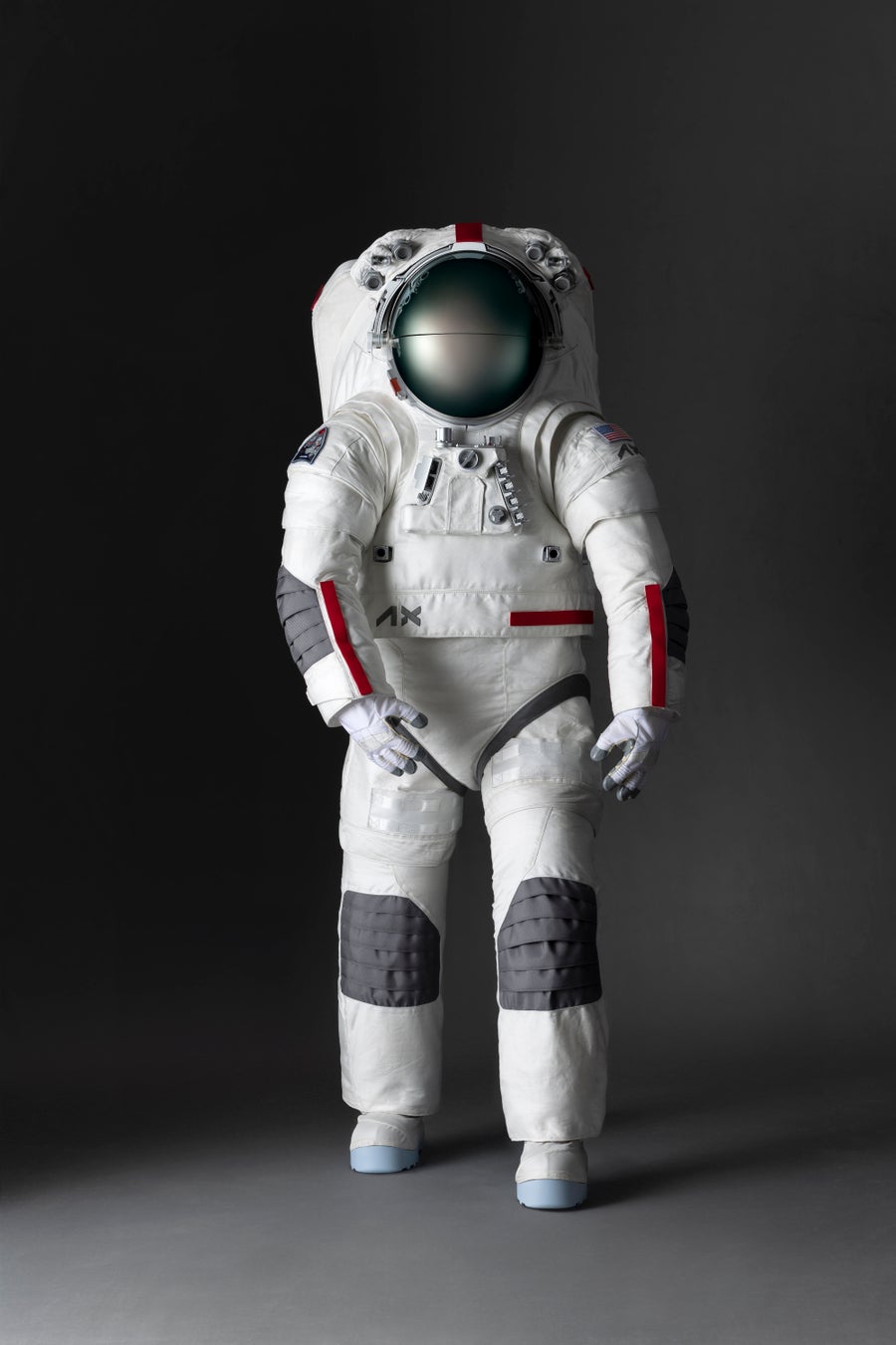 Photograph of the AxEMU Spacesuit designed by Prada