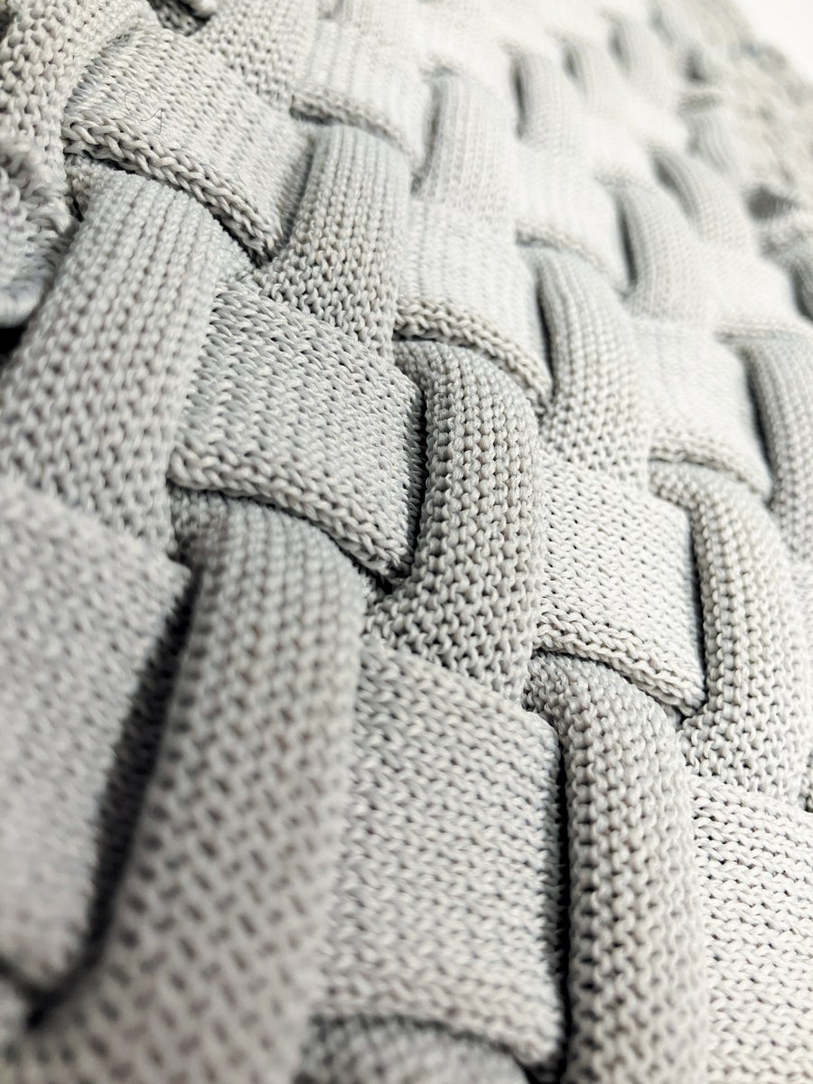 Close-up of knit stitching