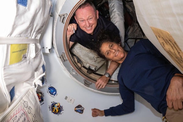 Astronauts Butch Wilmore and Suni Williams on the ISS