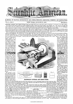Scientific American Magazine Vol 1 Issue 9