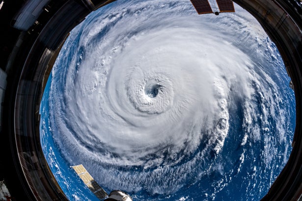 Hurricane Florence on 12 September 2018, 400 km high from the International Space Station
