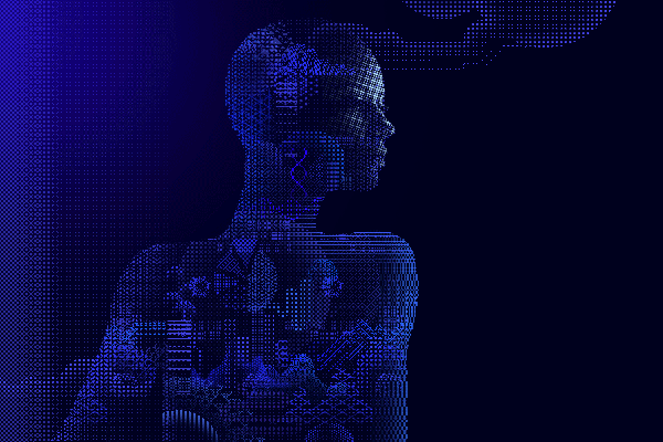 Gif of a computerized-like body