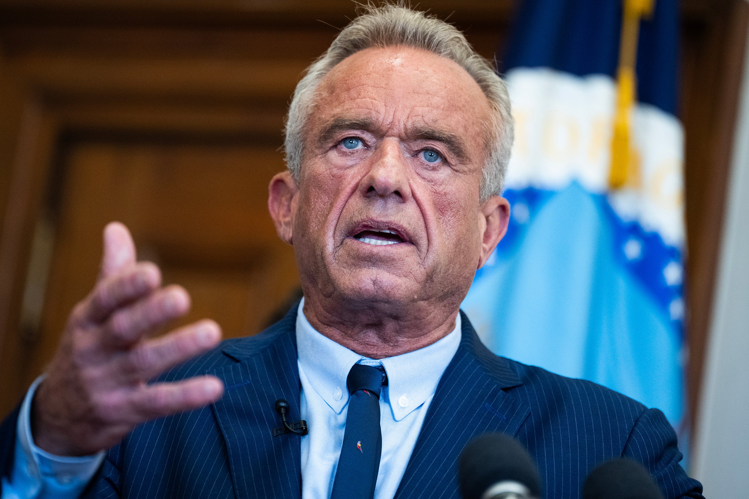 RFK Jr. gesturing as he speaks