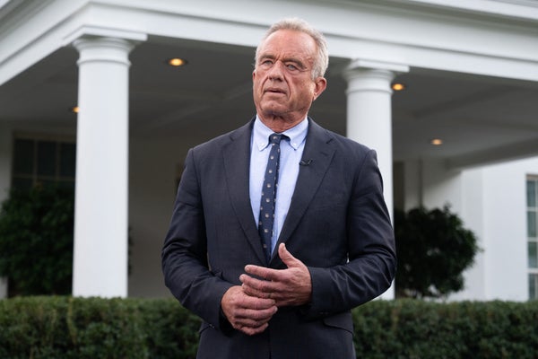 US Secretary of Health and Human Services Robert F. Kennedy Jr. prepares for a television interview outside of the West Wing of the White House in Washington, DC, September 9, 2025