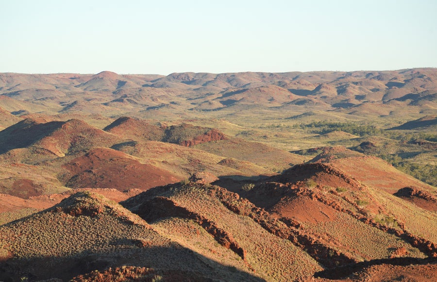 Bumpy desert rocks.