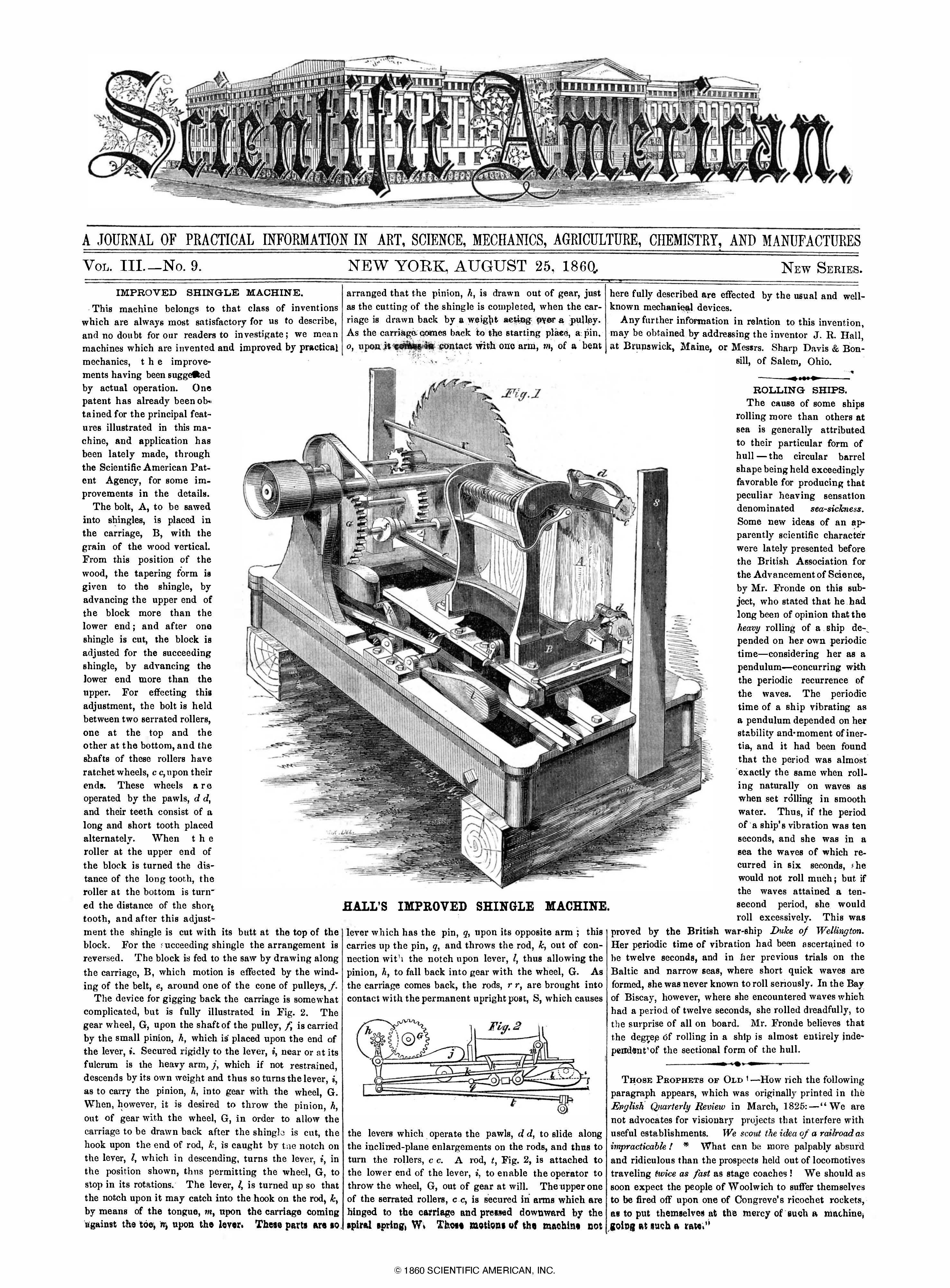 Scientific American Magazine Vol 3 Issue 9