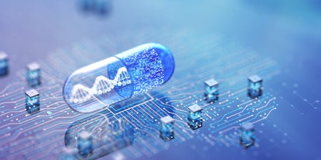 Illustration of AI medical technology concepts