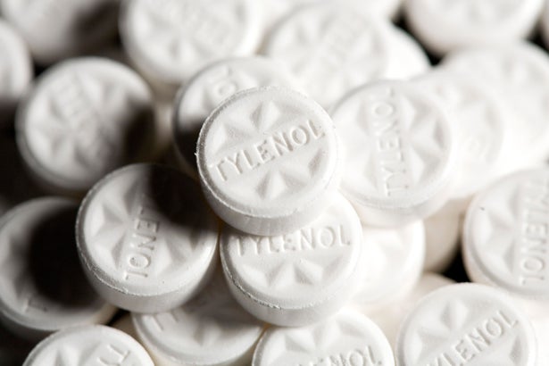 A stack of Tylenol pills