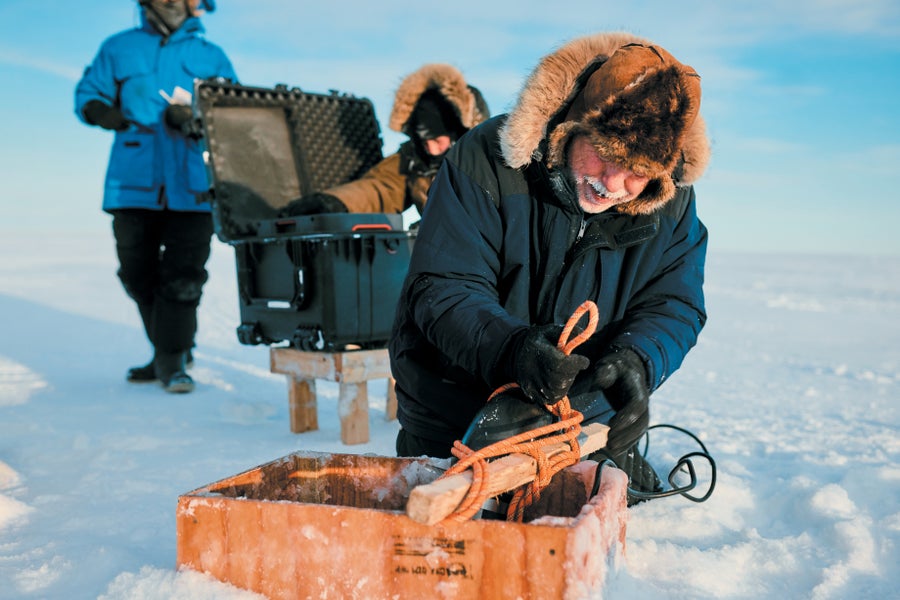 Men working in the Arctic