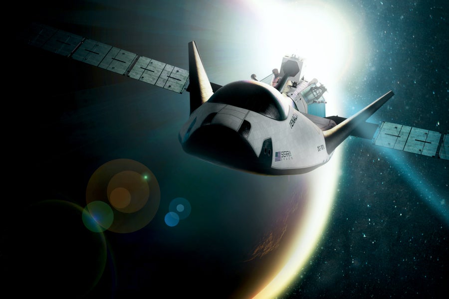Computer representations of the new Dream Chaser spaceplane