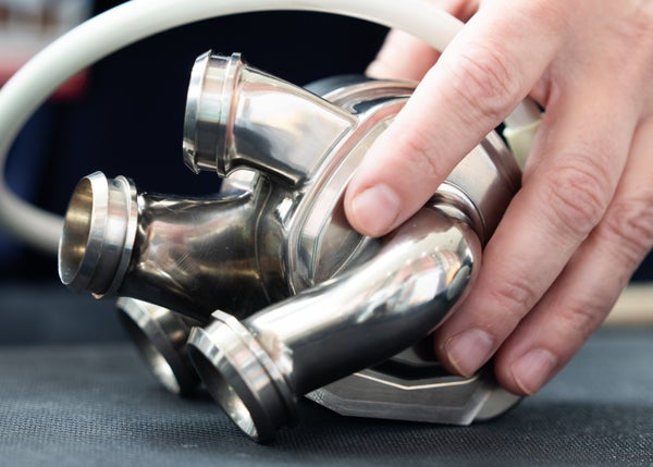 total artificial heart without valves comprised of titanium