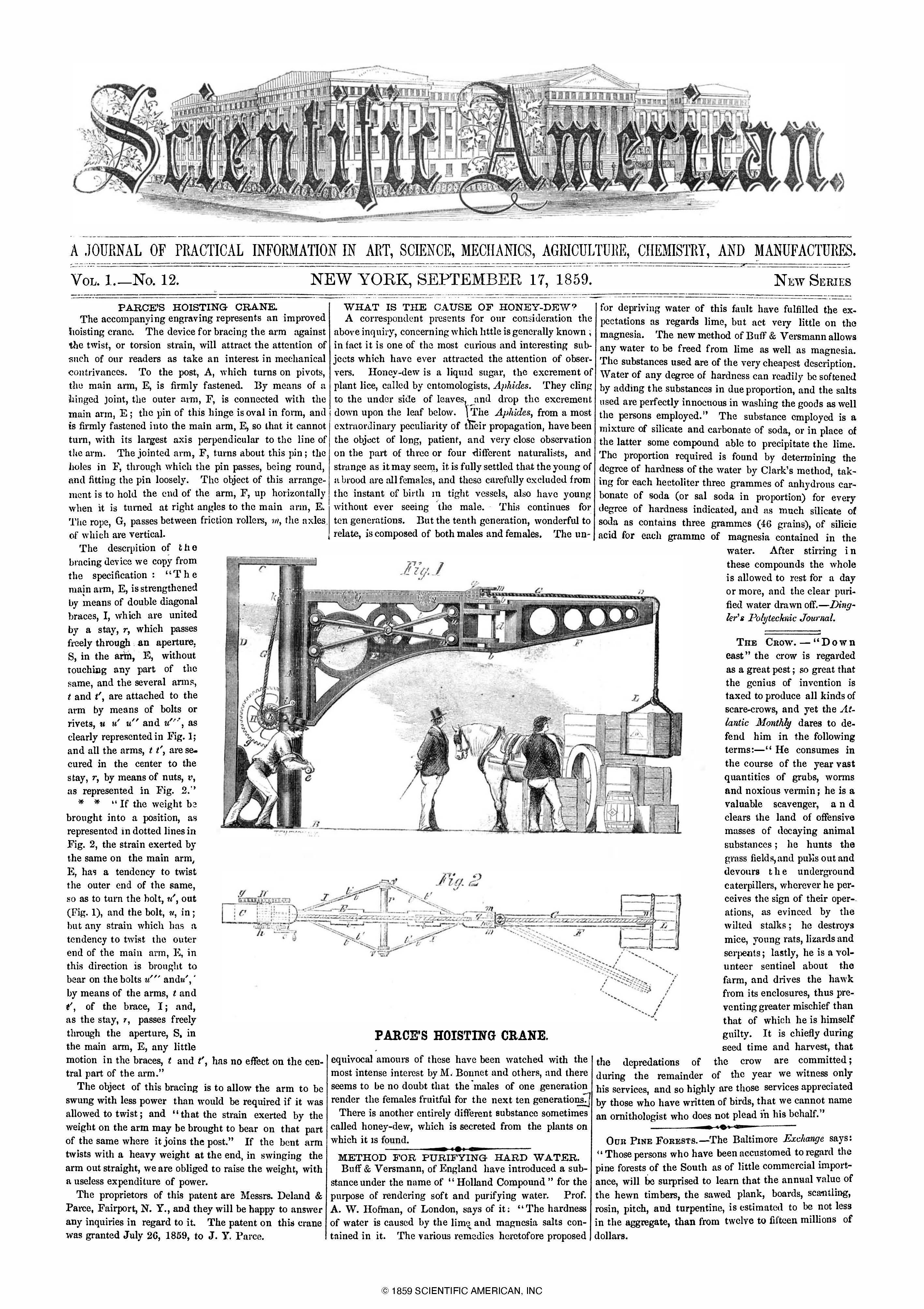 Scientific American Magazine Vol 1 Issue 12