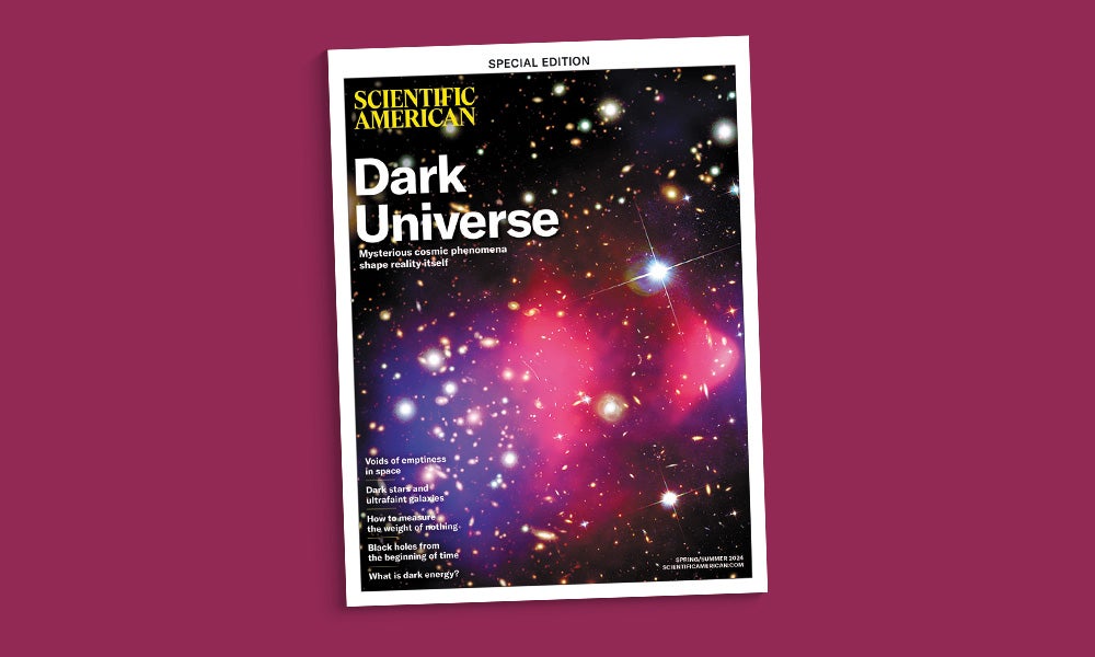 Cover of the Dark Universe special edition issue of Scientific American